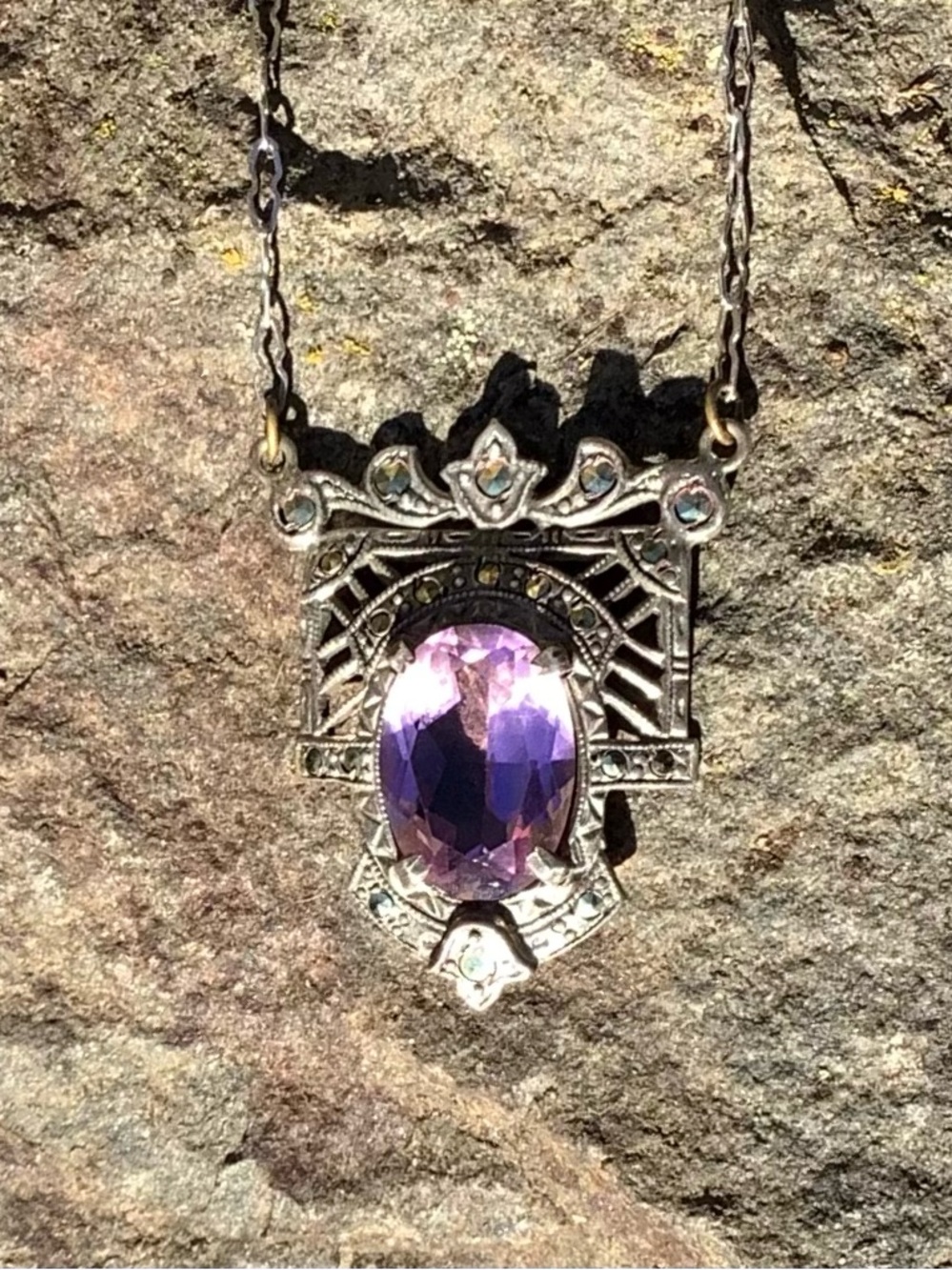 Vintage Art Deco Pendant Necklace